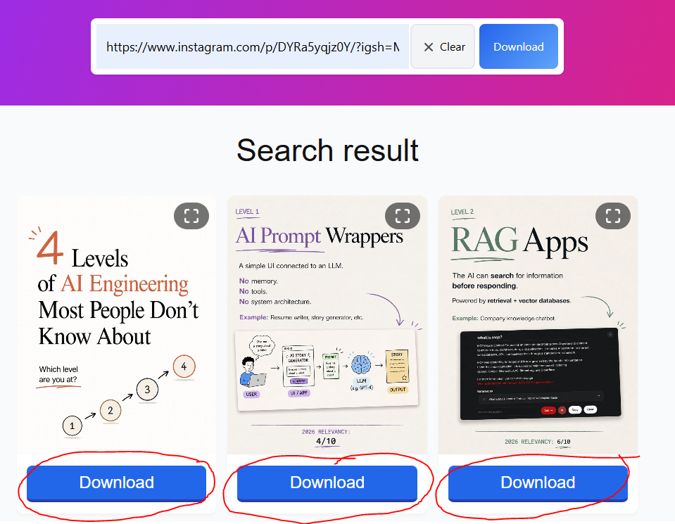 IG Carousel Downloader